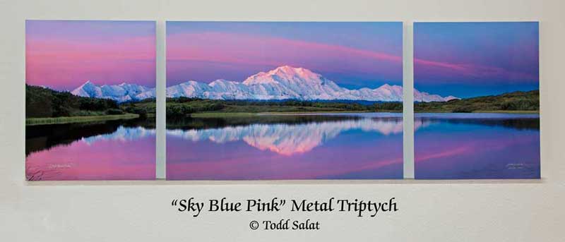 Sky Blue Pink Triptych