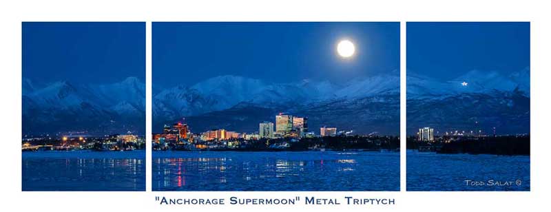 Anchorage Moon Triptych